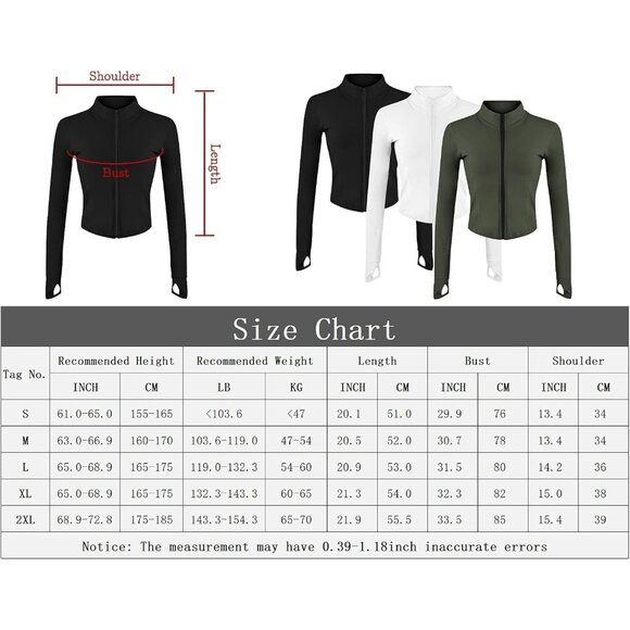 Feoya Womens Black Long Sleeves Athletic Tank Top Full Zip Up T shirt for Yoga - Picture 3 of 7